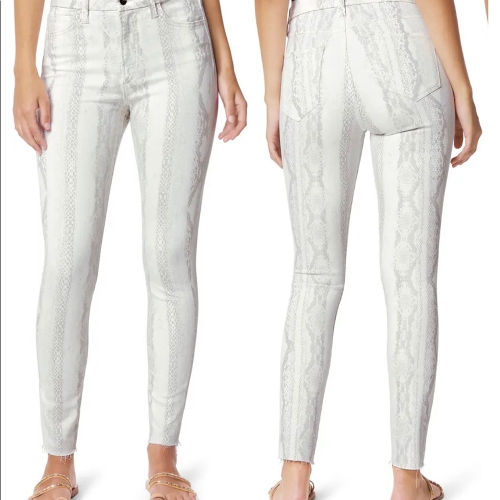 Joe’s  Jeans The Hi Honey Snakeskin Print High Waist Crop Skinny Jeans size 27